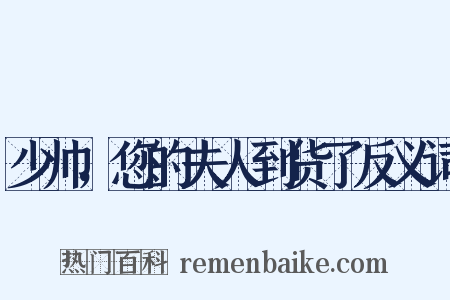 少帅，您的夫人到货了反义词是什么意思的图片